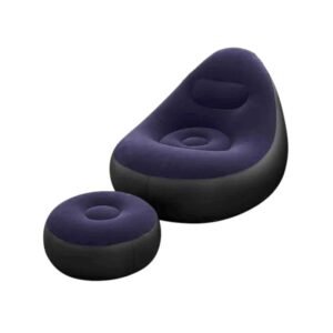 Φουσκωτή πολυθρόνα με υποπόδιο - 812365 - Dark Blue