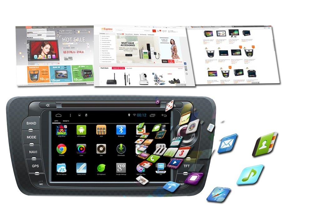 Ηχοσύστημα αυτοκινήτου 2DIN – Seat Ibiza – Android - KD-7004 - Image 3