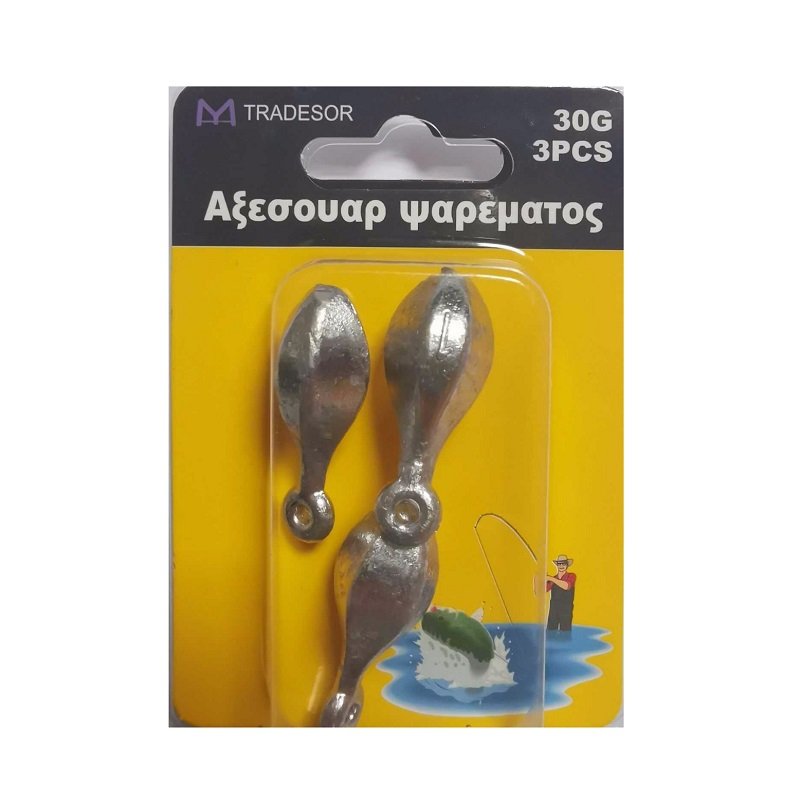 Βαρίδια αλιείας με θηλιά - 30gr - 3pcs