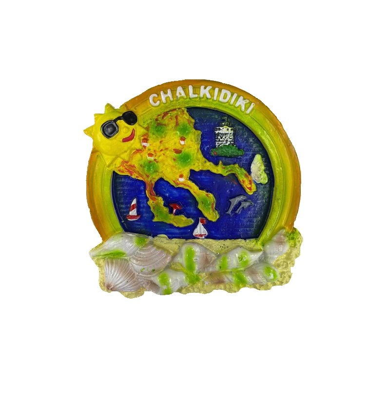 Tουριστικό μαγνητάκι Souvenir – Σετ 12pcs - Resin Magnet - Chalkidiki - 678078