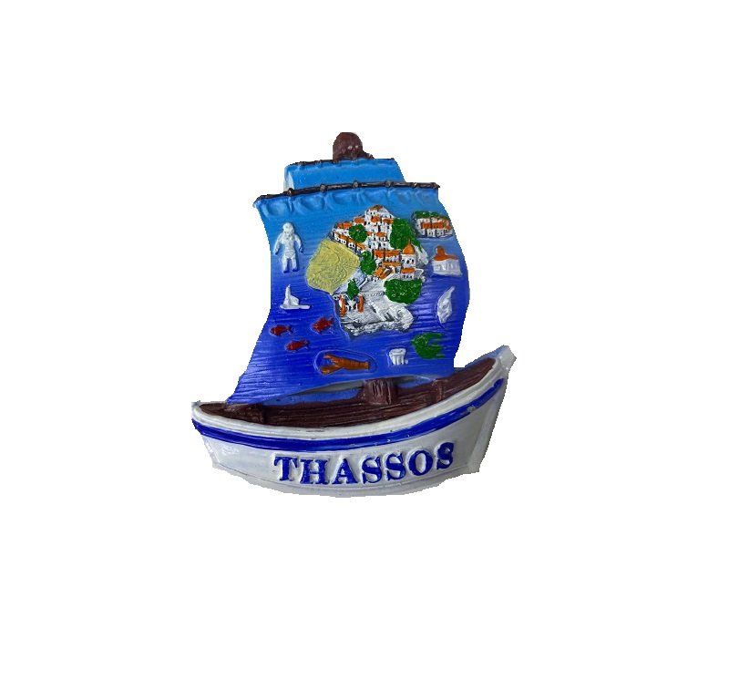 Tουριστικό μαγνητάκι Souvenir – Σετ 12pcs - Resin Magnet - Thassos - 678132