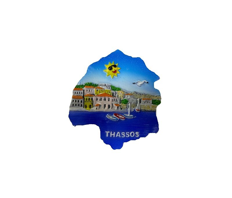 Tουριστικό μαγνητάκι Souvenir – Σετ 12pcs - Resin Magnet - Thassos - 678126