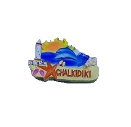 Tουριστικό μαγνητάκι Souvenir – Σετ 12pcs - Resin Magnet - Chalkidiki - 678084