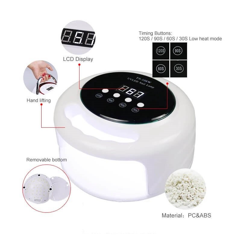 Φουρνάκι νυχιών UV/LED - F9 - 108W - 631279 - Image 3