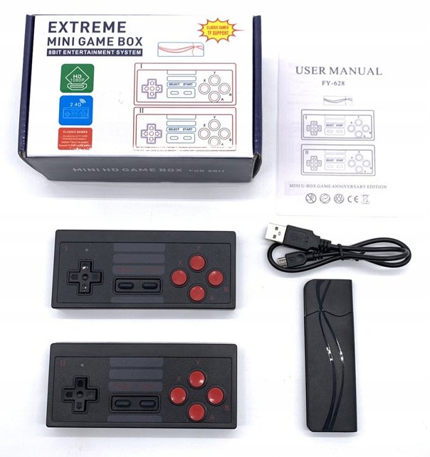 Ασύρματη κονσόλα παιχνιδιών Mini με 2 χειριστήρια - HD08-U - 884041 - Image 3