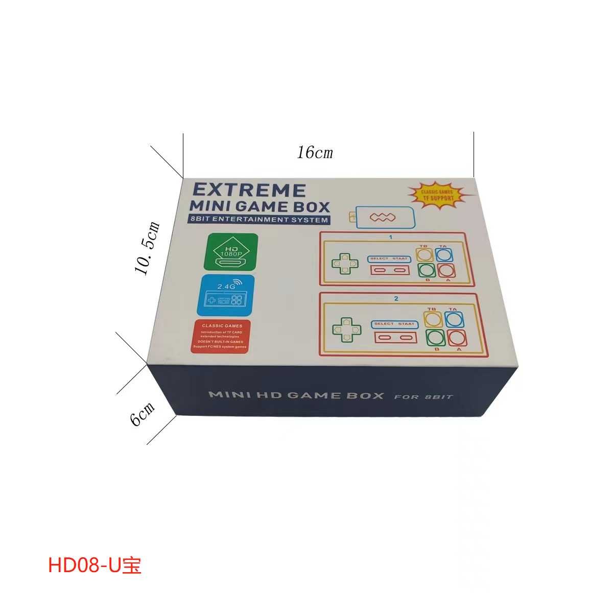 Ασύρματη κονσόλα παιχνιδιών Mini με 2 χειριστήρια - HD08-U - 884041 - Image 4