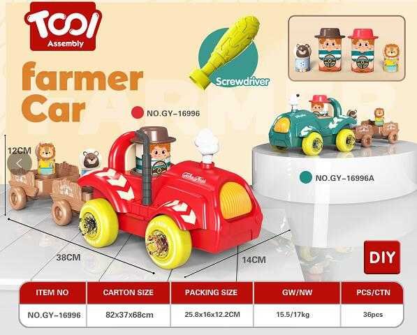 Συναρμολογούμενο παιχνίδι DIY - Farmer Car - 16996A - 530649 - Image 3
