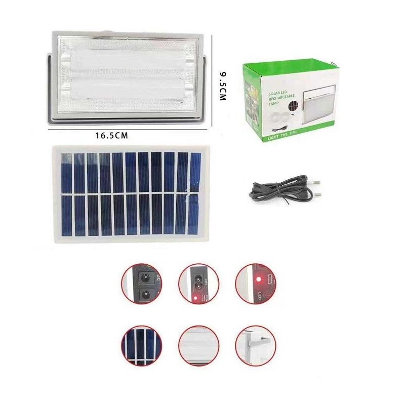 Επαναφορτιζόμενος προβολέας LED με ηλιακό πάνελ