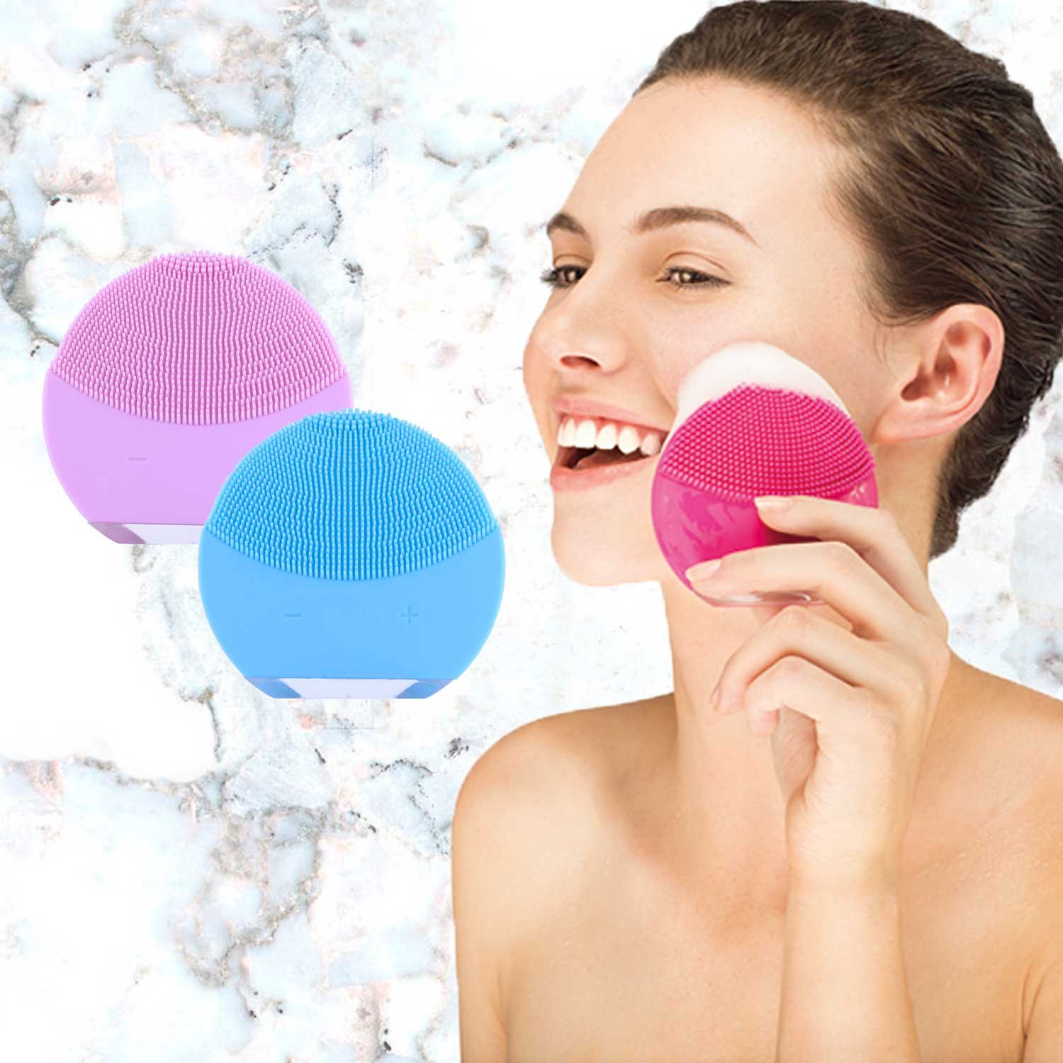 Βουρτσάκι καθαρισμού προσώπου Mini – Lina Care – 681936 - Blue - Image 3