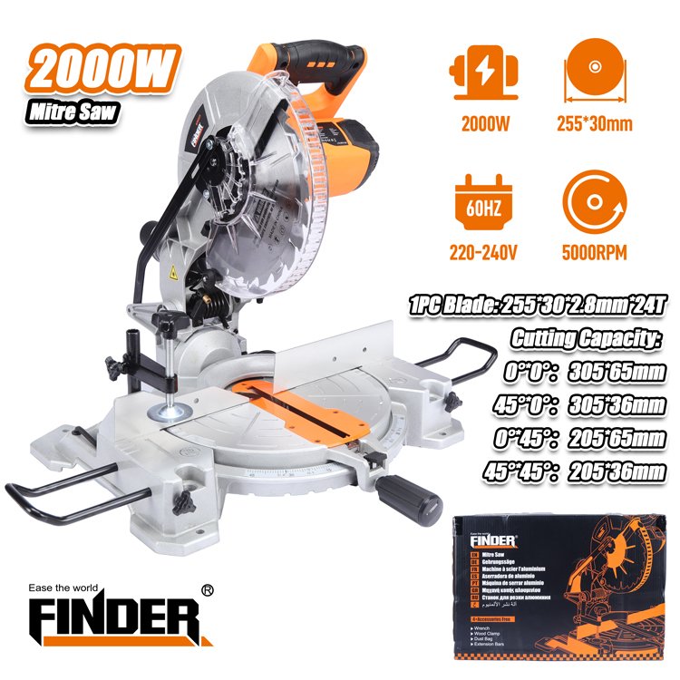 Δισκοπρίονο πάγκου για κοπή αλουμινίου - 2000W - Finder - 197368 - Image 3