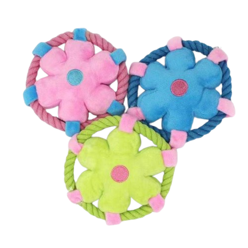 Λούτρινο παιχνίδι σκύλου 14cm σε ροζ, μπλε και πράσινο χρώμα