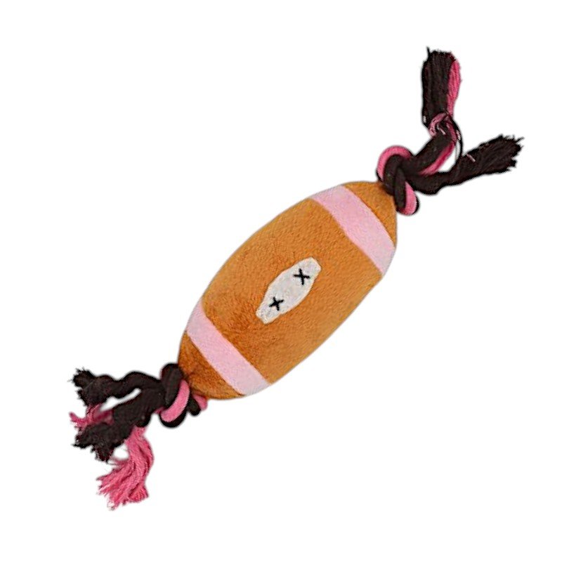 Λούτρινο παιχνίδι σκύλου μπάλα με σχοινί - 39x10cm - 550705