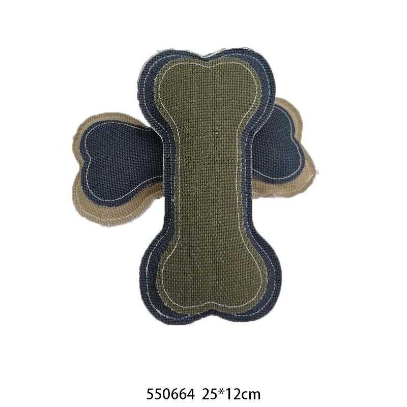 Υφασμάτινο παιχνίδι σκύλου σε σχήμα κόκκαλου, 25x12cm