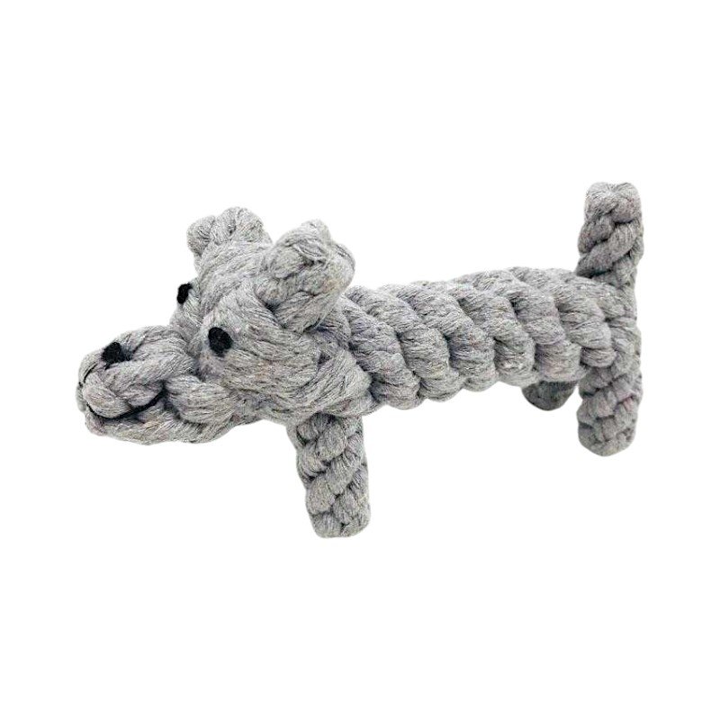 Παιχνίδι σκύλου ζωάκι από σχοινί 15cm