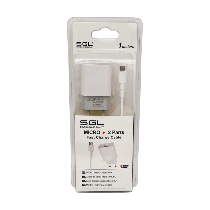 Αντάπτορας φόρτισης Quick Charge D13-S2 με καλώδιο Micro USB.