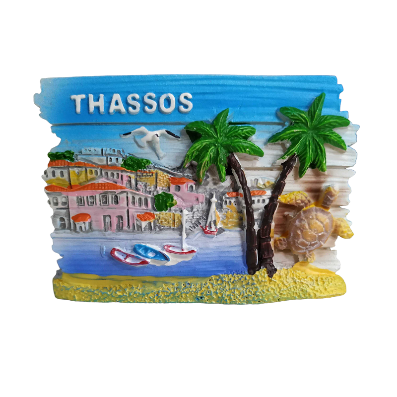 Tουριστικό μαγνητάκι Souvenir – Σετ 12pcs - Resin Magnet - Thassos - 678128