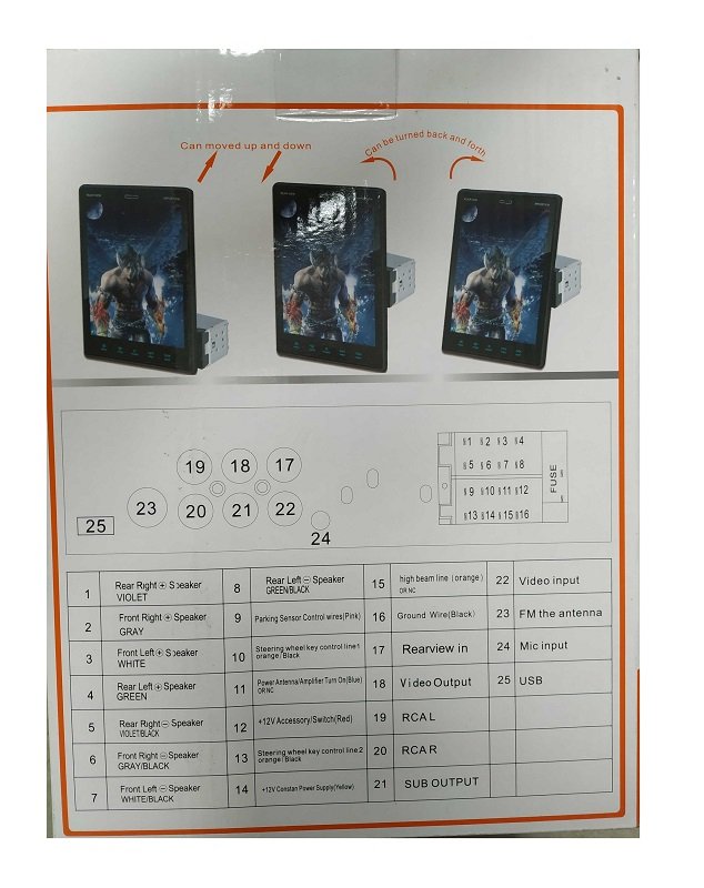 Ηχοσύστημα αυτοκινήτου 2DIN 9501A με 9.5'' οθόνη αφής