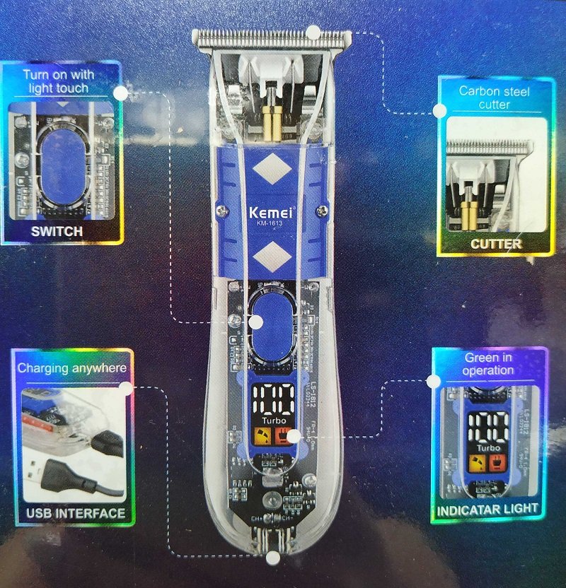 Κουρευτική μηχανή - KM-1613 - Kemei - Image 4