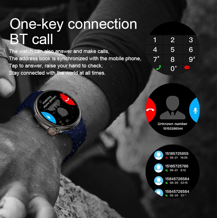 Smartwatch - Z78 UItra - 880266 - Black - Image 6