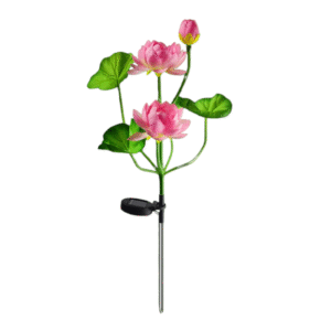 Φωτιζόμενα διακοσμητικά λουλούδια LED ροζ με ηλιακό πάνελ