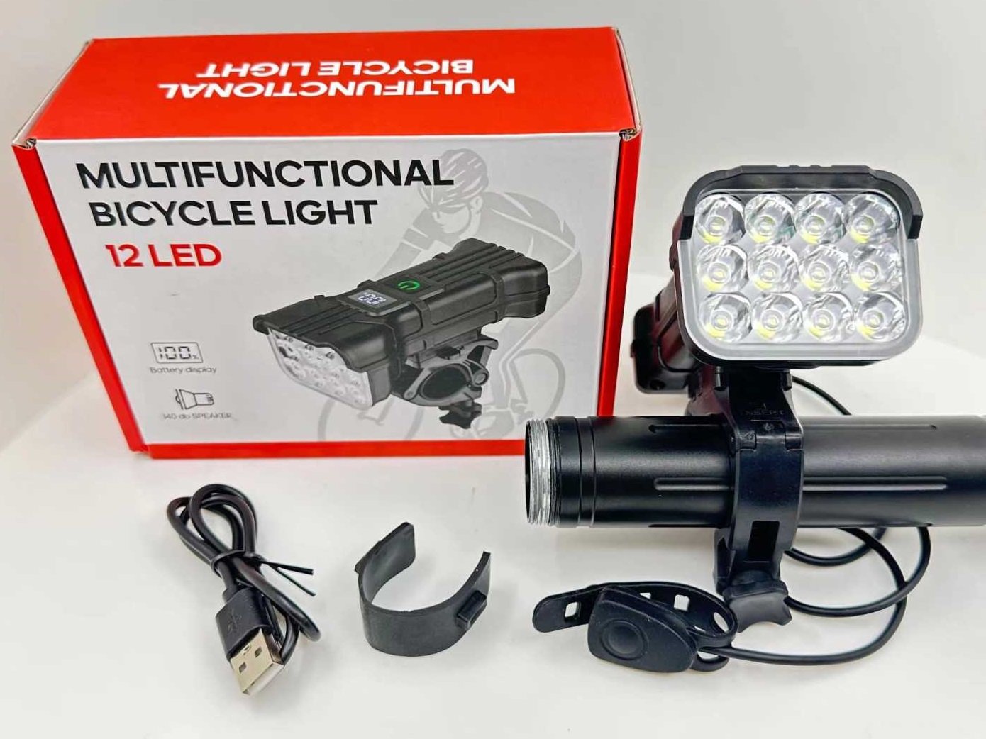 Επαναφορτιζόμενος προβολέας ποδηλάτου εμπρόσθιος - BK12 - 272628 - Image 4