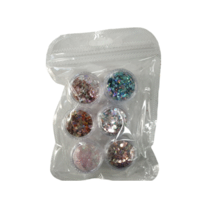 Σετ Glitter νυχιών Nail Art με 6 χρώματα