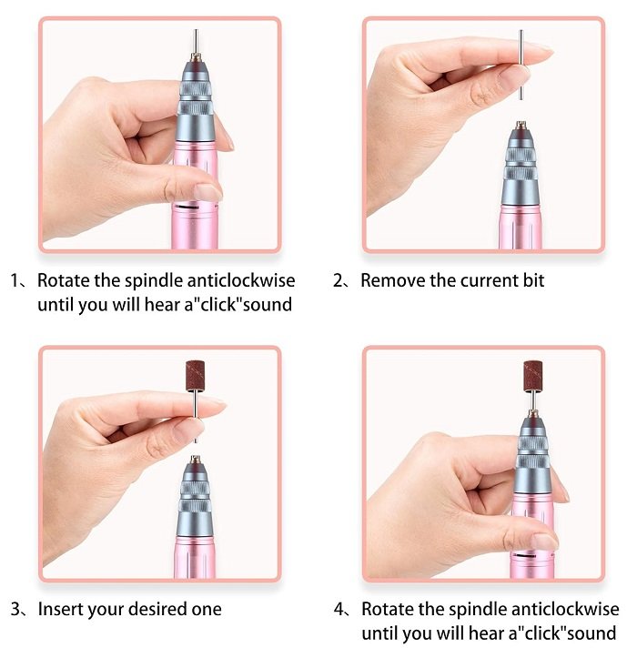 Ηλεκτρικός τροχός μανικιούρ-πεντικιούρ – VKN-JMD102 PRO - 581351 - Green - Image 4
