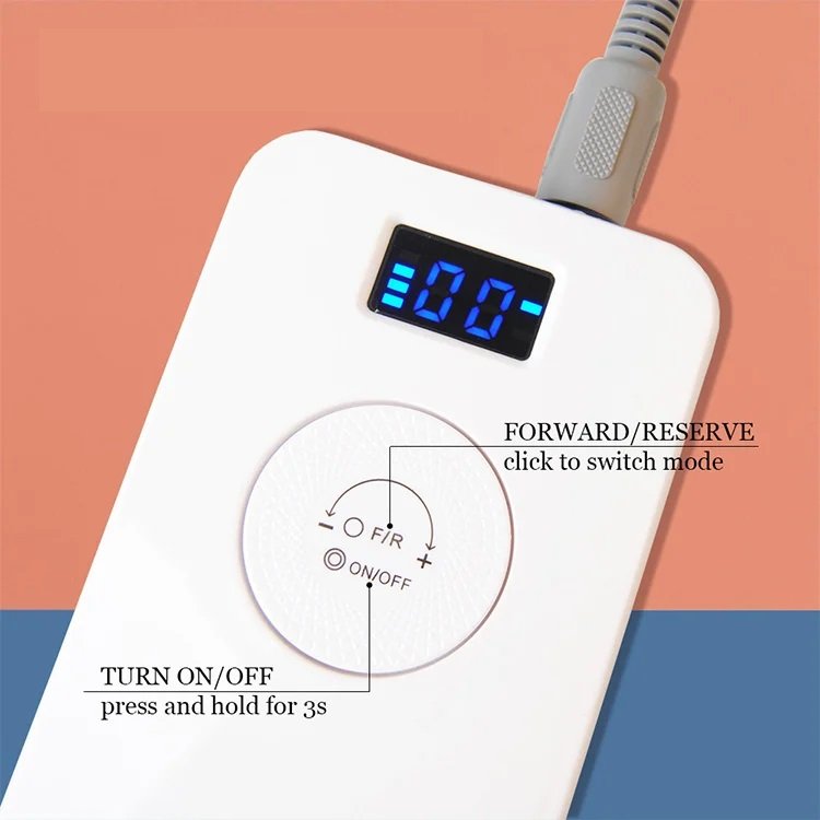 Επαναφορτιζόμενος τροχός μανικιούρ-πεντικιούρ VKN-CC208 με ψηφιακή οθόνη LCD.