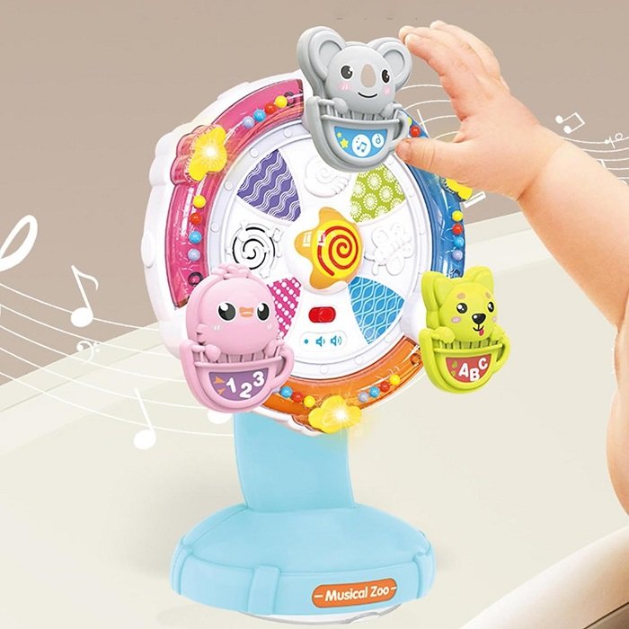 Βρεφικό περιστρεφόμενο παιχνίδι με ζωάκια - 6665 - 345245 - Blue - Image 3