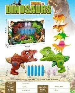 Σετ φιγούρες δεινοσαύρων που εκτοξεύουν σφαίρες - 399-10 - 2pcs - 345172