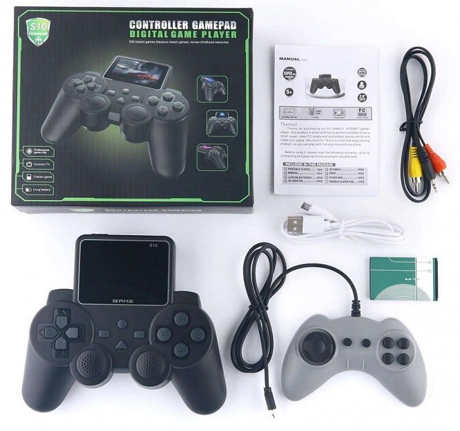 Φορητή κονσόλα παιχνιδιών με 2ο χειριστήριο - S10 - 810460 - Black - Image 3