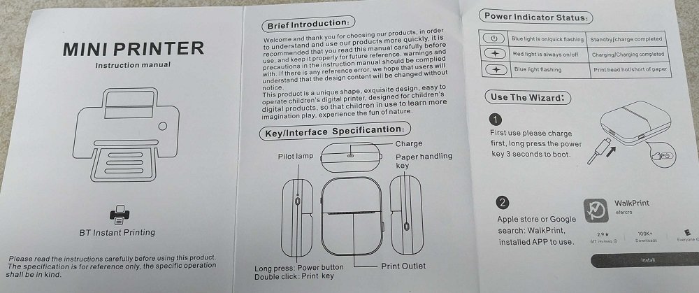 Παιδικός mini εκτυπωτής - D7 - 810699 - Blue - Image 5