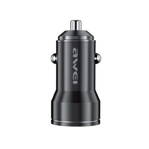 Φορτιστής αναπτήρα αυτοκινήτου Awei C-855 σε λευκό φόντο.