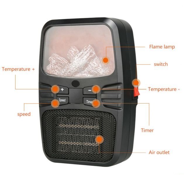 Αερόθερμο με εφέ φλόγας - 790008 - Image 3