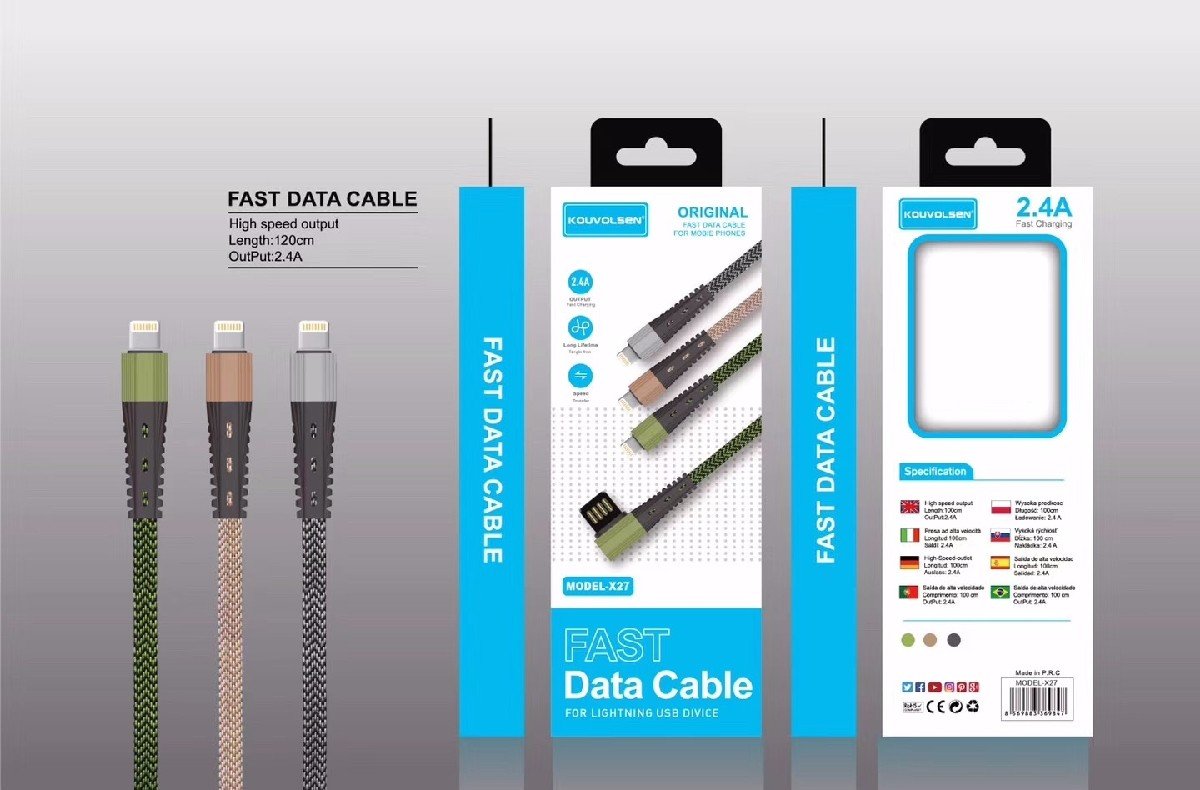 Καλώδιο φόρτισης & data - Lightning - Fast Charge - X27/5G - 1.2m - 880653 - Image 3