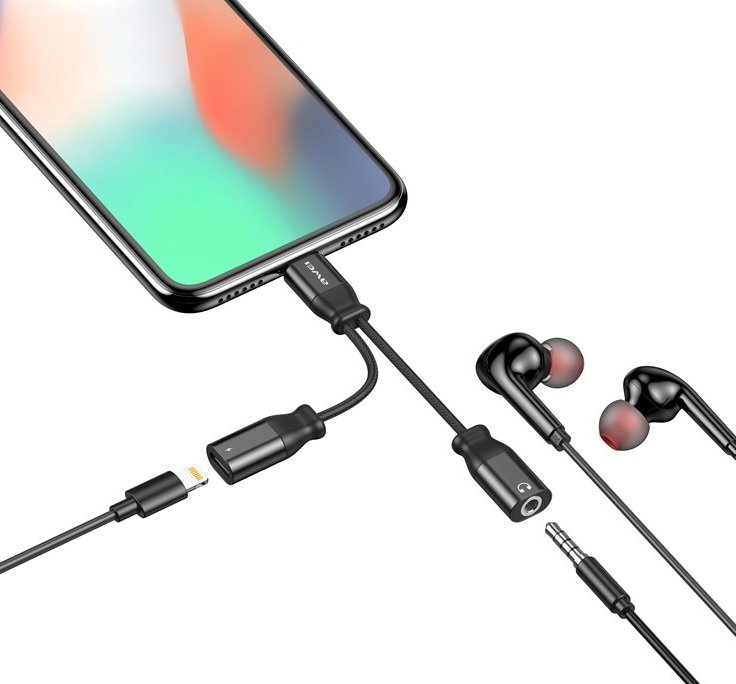 Αντάπτορας Lightning male σε Jack 3.5mm/Lightning female - CL-73 - AWEI - 888148 - Image 3