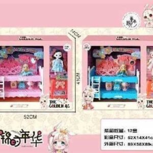 Σετ κούκλα με κρεβάτι και αξεσουάρ για παιδιά