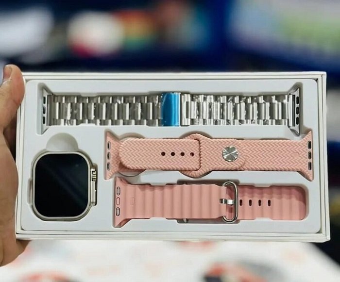 Smartwatch με 2 λουράκια - Z87 ULTRA - 880600 - Pink - Image 3