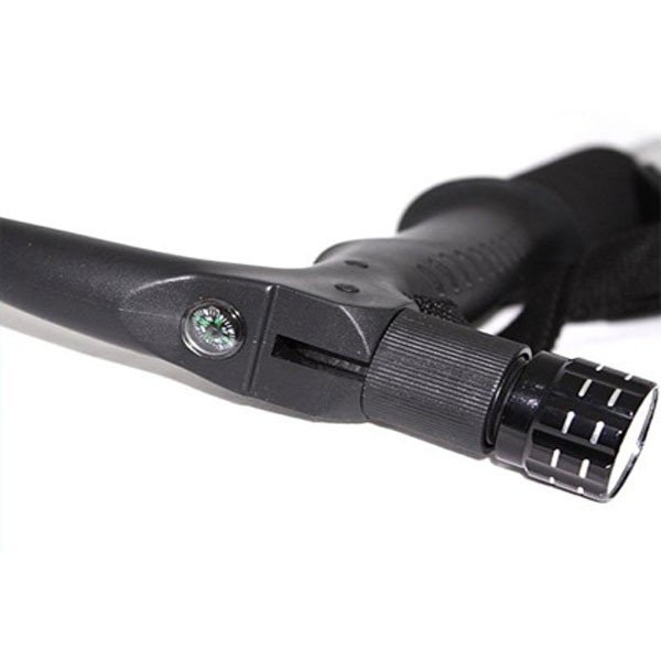 Τηλεσκοπικό μπαστούνι ορειβασίας με φακό - Μπατόν -138339 - Black - Image 3