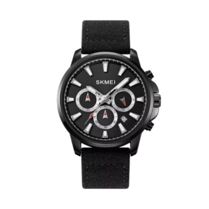Aναλογικό ρολόι χειρός – Skmei - 2071 - Υφασμάτινο λουρί - Black/Silver