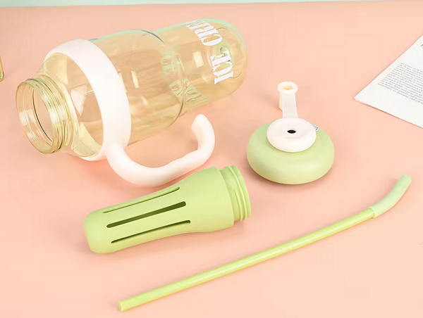 Φορητό παγούρι πλαστικό με καλαμάκι - 1300ml - RTS16 - 590166 - Pink - Image 3