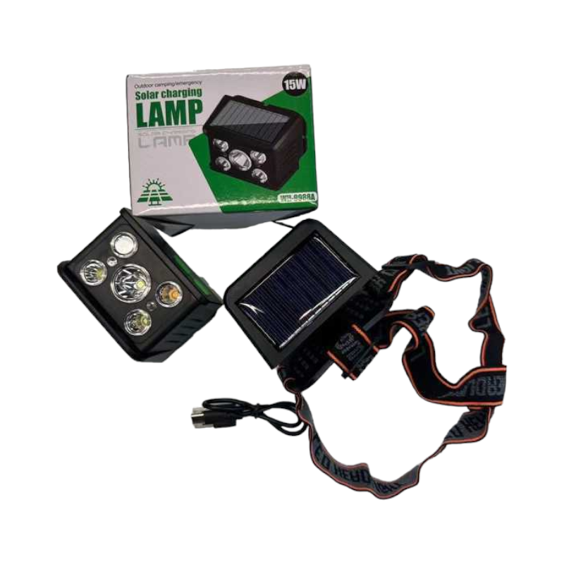 Φακός Κεφαλής LED FA-9988A με ηλιακό πάνελ