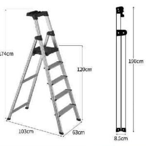 Πτυσσόμενη σκάλα αλουμινίου - 208 5 - 711384