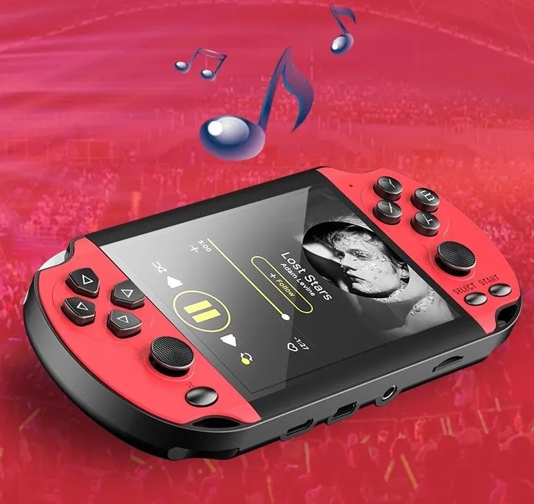 Φορητή κονσόλα παιχνιδιών - X7S - 3.5'' - 811078 - Blue/Red - Image 4