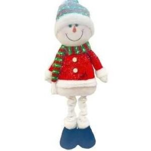 Χριστουγεννιάτικη λούτρινη κούκλα Χιονάνθρωπος - Πτυσσόμενη - MY93102B - 501432
