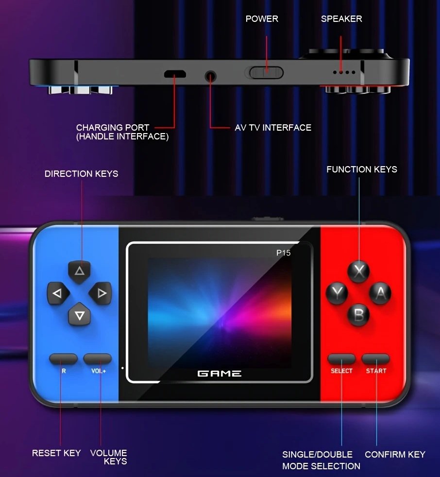 Φορητή κονσόλα παιχνιδιών - P15 - 811818 - Image 3