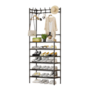 Κρεμάστρα δαπέδου με ράφια παπουτσιών - YH6607-6 - 522534 - Black