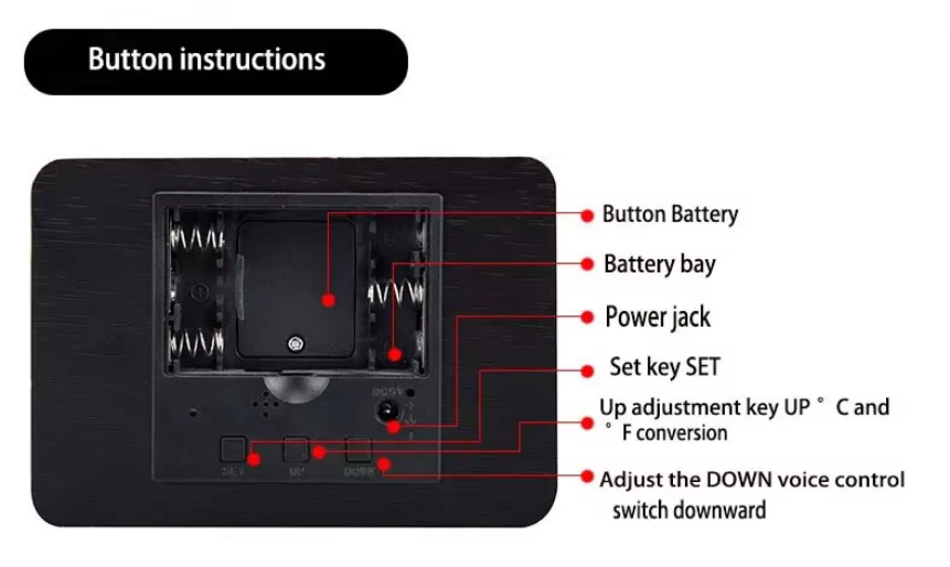 Ψηφιακό ρολόι - Ξυπνητήρι - ET009 - 909481 - Black - Image 3
