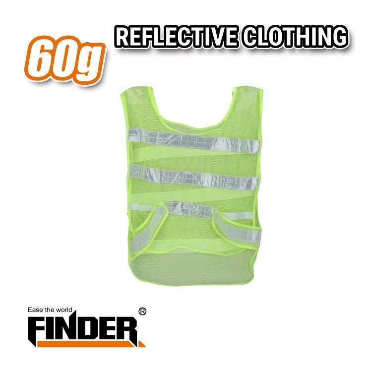 Γιλέκο ασφαλείας με ανακλαστικές λωρίδες από δίχτυ nylon.