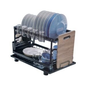 Πιατοθήκη αποστράγγισης διώροφη - 7501-3 - 521407 - Black